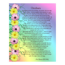 Desiderata prose rainbow färg