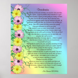 Desiderata prose rainbow färg poster