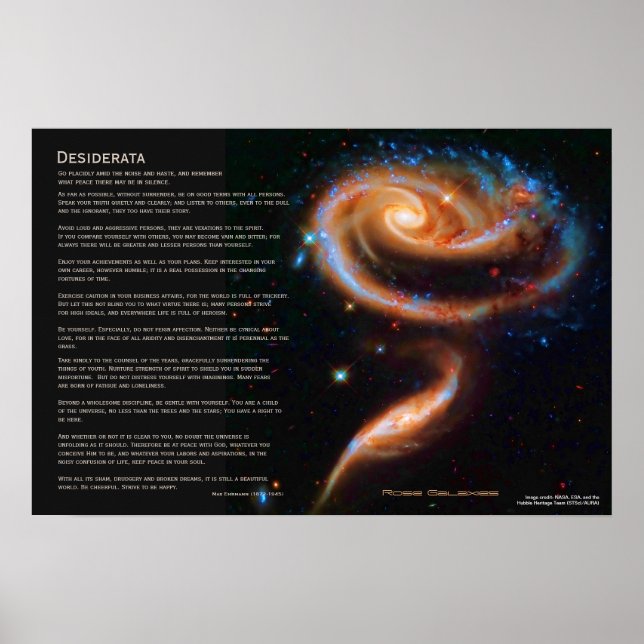 Desiderata - Ro Galaxies, Arp 273 Poster (Framsidan)