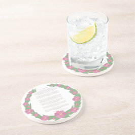 Desiderata Rosa Blommigt Utandning av Max Ehrmann Underlägg