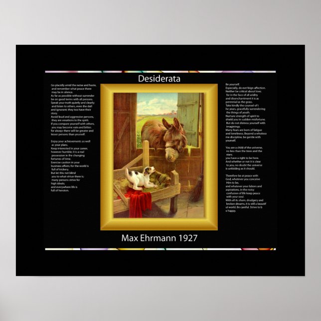 DESIDERATA:s Poster (Framsidan)