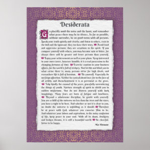 Desiderata - Sak önskad Poster