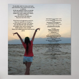 Desiderata Sea sunset Poster