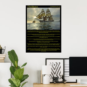 Desiderata Segelbåt Poster