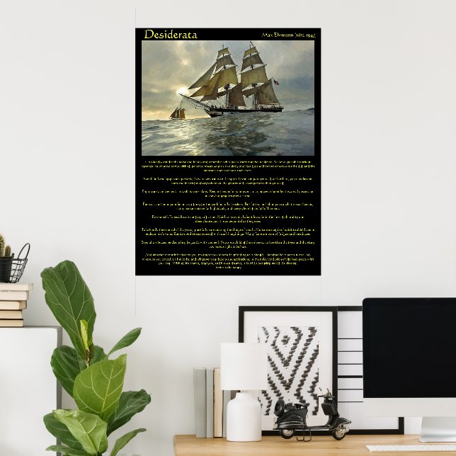 Desiderata Segelbåt Poster (Hemmakontoret)