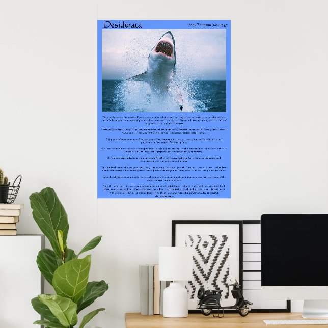 Desiderata Shark Jumping Poster (Hemmakontoret)