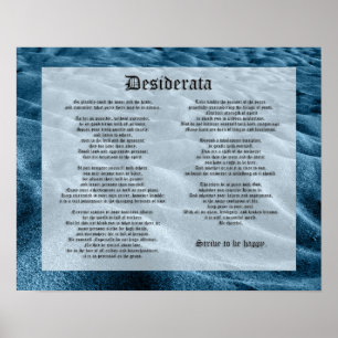 Desiderata - Skiftesmark Poster