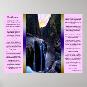 Desiderata Small Waterfalls Poster
