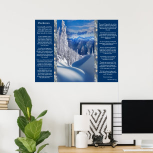Desiderata Snö Top Mountains Poster