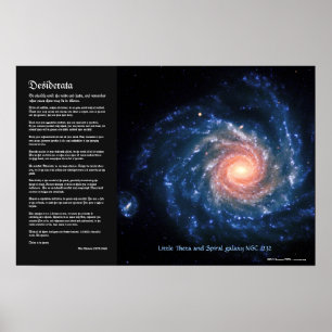 Desiderata, Spiral galaxy NGC1232 och Little Theta Poster