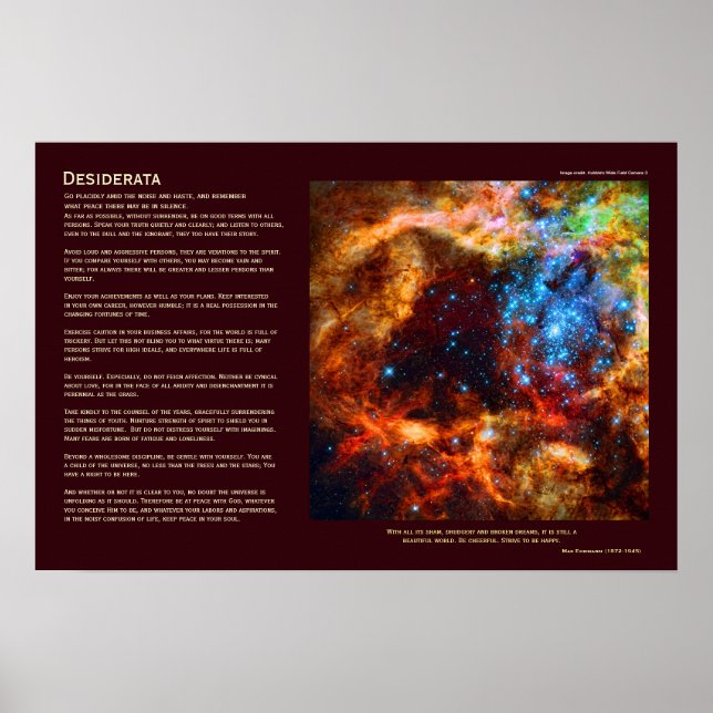 Desiderata - Stellar Nursery in Tarantula Nebula Poster (Framsidan)