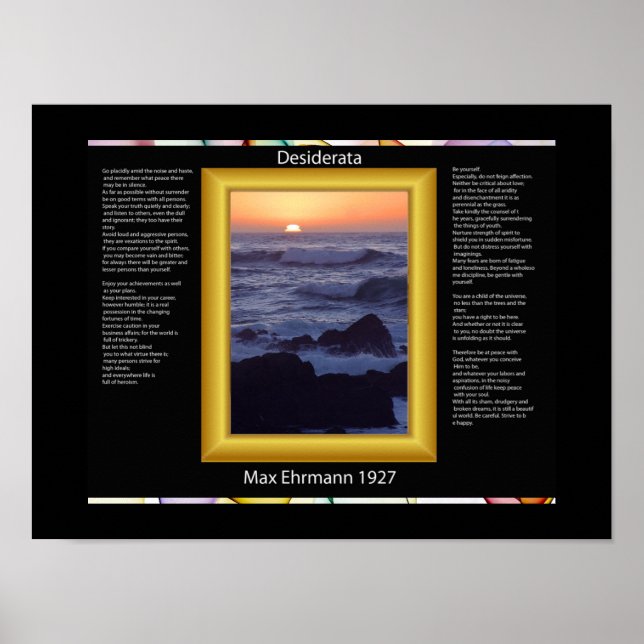 DESIDERATA Sten Poster (Framsidan)