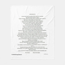 DESIDERATA THROW BLANKEET FLEECEFILT