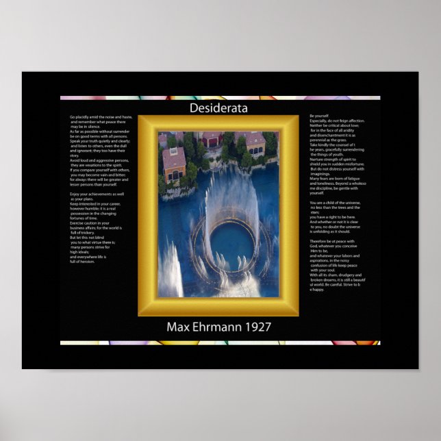 DESIDERATA Tittar ned Poster (Framsidan)