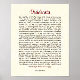 Desiderata Tryck | Desiderata Konst