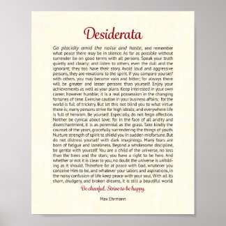 Desiderata Tryck | Desiderata Konst