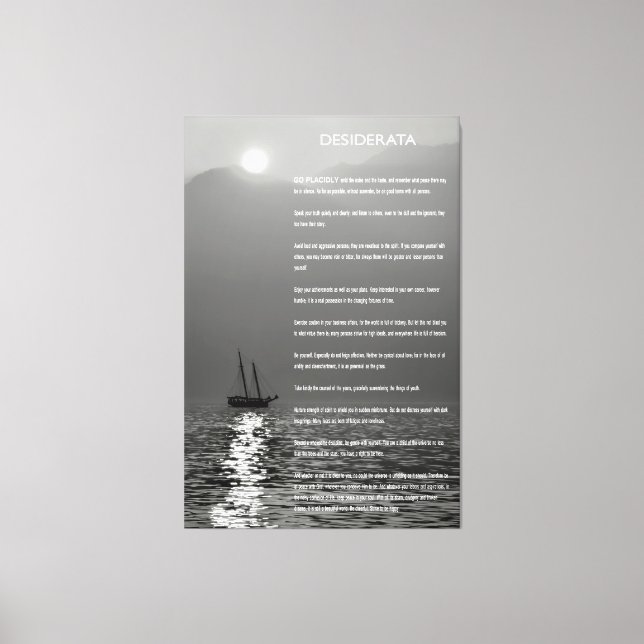 DESIDERATA Twilight Sailing Canvastryck (Framsida)