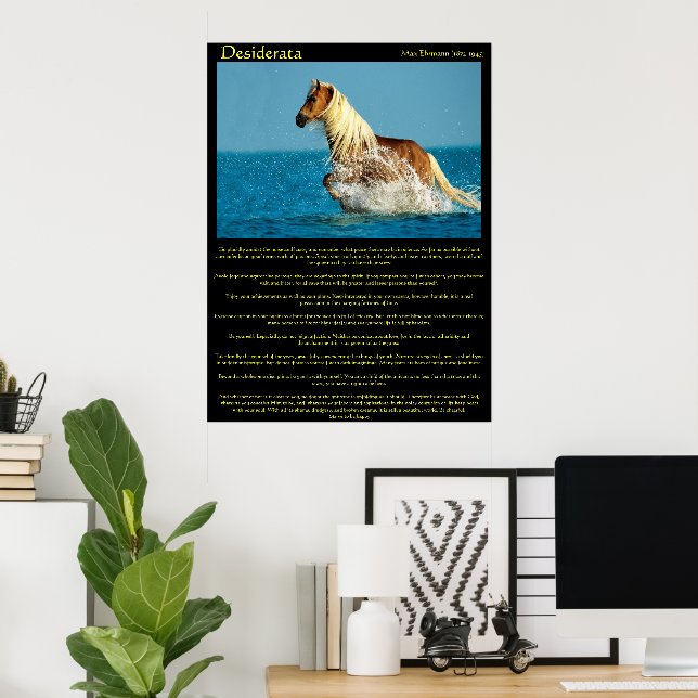 Desiderata Vatten Horse Poster (Hemmakontoret)