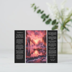 Desiderata vattenfall: Mirror Lake Pink Sky Romanc Vykort