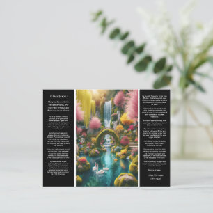 Desiderata vattenfall: Stenkaskad, blomsterparadis Vykort
