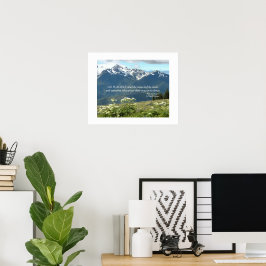 Desiderata Verse Mountains och Meadow Photographic Poster
