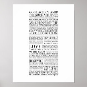 Desiderata vid max Ehrmann Poster