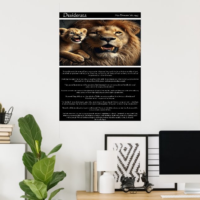Desiderata: Vildens hjärta Poster (Hemmakontoret)