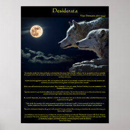 Desiderata vita vargar på bergssidan poster