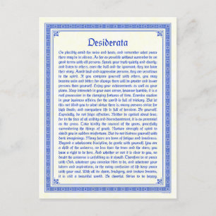 Desiderata vykort