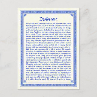 Desiderata vykort