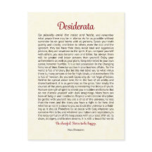 Desiderata vykort