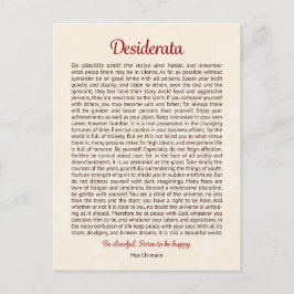 Desiderata vykort | Desiderata Mini Konst