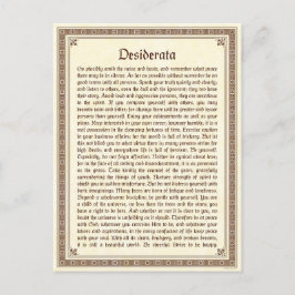 Desiderata-vykort Vykort
