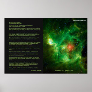 Desiderata - Wandedebula, Barnard 3, Milky Way Poster