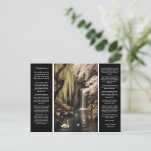 Desiderata Waterfall: Blommar på Vatten Lugn Vykort