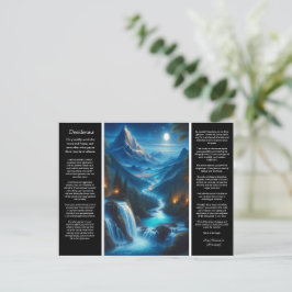 Desiderata Waterfall Breathe in Stillness Vykort