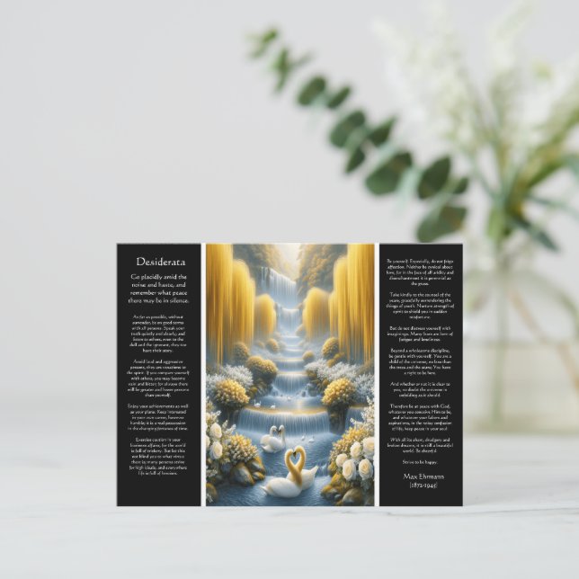 Desiderata Waterfall: Embrace, Heartfilt Union Vykort (Stående Fram)