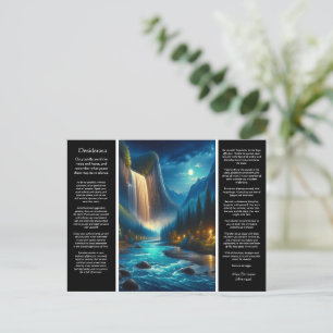 Desiderata Waterfall Journey Vykort