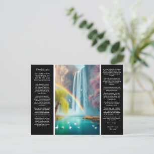 Desiderata Waterfall: Kärlek Embrace i Rainbow Vykort