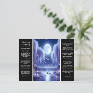 Desiderata Waterfall: Luminous Willow Heart Vykort