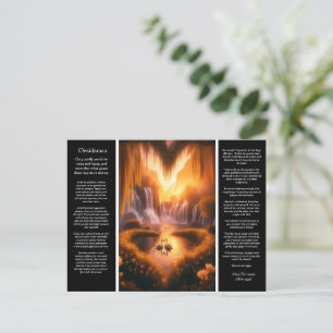 Desiderata Waterfall: Luminous Willow Heart Vykort