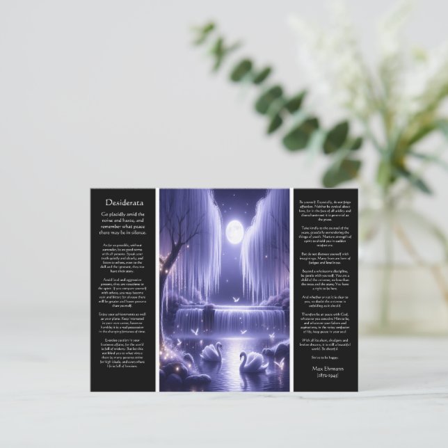 Desiderata Waterfall: Radiant Bloom Falls Vykort (Stående Fram)