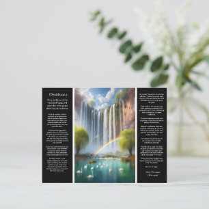 Desiderata Waterfall Rainbow's Gleam, Falling Kärl Vykort