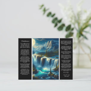 Desiderata Waterfall Reflection Vykort