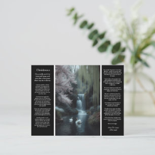Desiderata Waterfall: Reflection, Woodland Peace Vykort