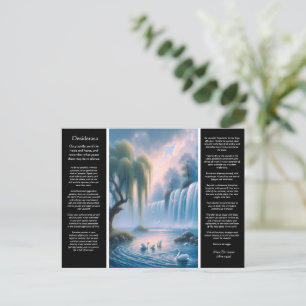 Desiderata Waterfall: Serene Pastel Rörelse Vykort