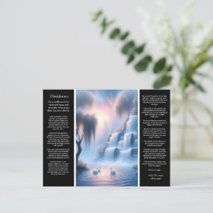Desiderata Waterfalls Lugn Pastel Hues Vykort
