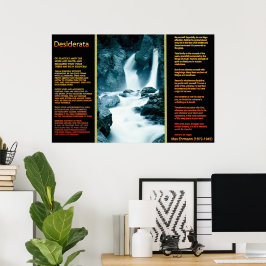 DESIDERATA Waterfalls Orange Poster 11