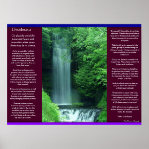 DESIDERATA Waterfalls Poster