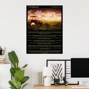 Desiderata Wheat Fält Poster